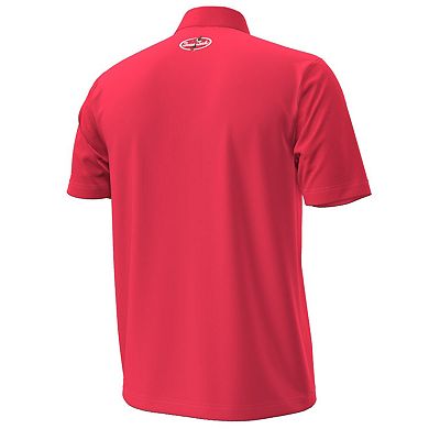 Men's Under Armour Red Texas Tech Red Raiders Throwback Cursive Polo