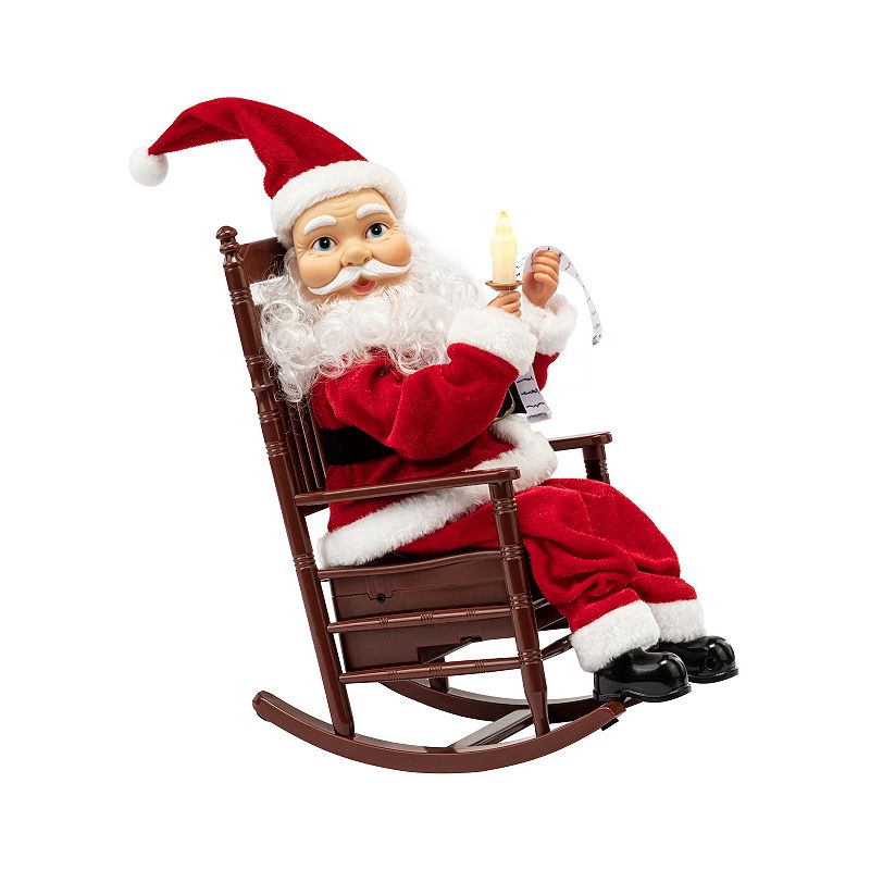 UPC 051053119102 product image for Mr Christmas Animated & Musical Rocking Santa Claus Decor, Red | upcitemdb.com