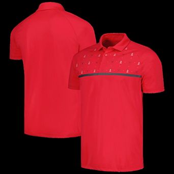 Men's Levelwear Red Los Angeles Angels Sector Batter Up Raglan Polo