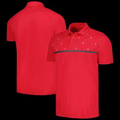Men's Levelwear Red Los Angeles Angels Sector Batter Up Raglan Polo