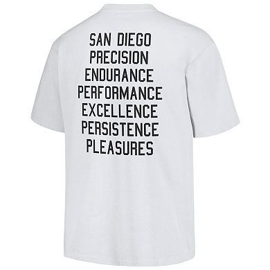 Men's PLEASURES White San Diego Padres Precision T-Shirt