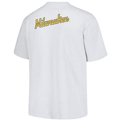 Men's PLEASURES White Milwaukee Brewers Mascot T-Shirt