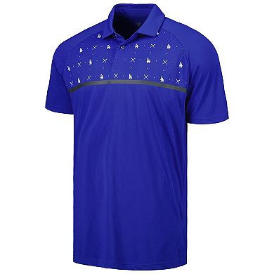 Men's Levelwear Royal Los Angeles Dodgers Sector Batter Up Raglan Polo