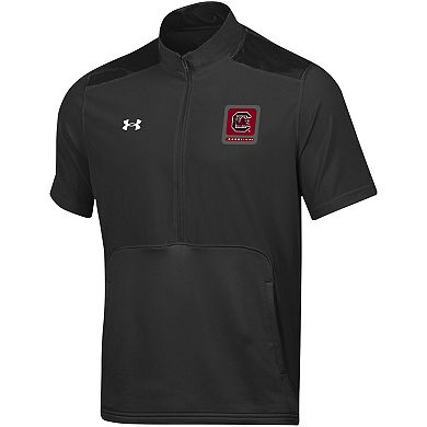 Men's Under Armour Black South Carolina Gamecocks Motivate Half-Zip Jacket