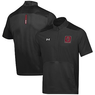 Men's Under Armour Black South Carolina Gamecocks Motivate Half-Zip Jacket