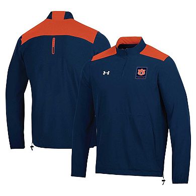 Men's Under Armour Navy Auburn Tigers 2023 Motivate Half-Zip Top