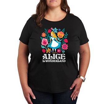 Disney's Alice in Wonderland Plus Flowers Graphic Tee