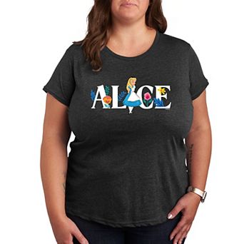 Disney's Alice in Wonderland Plus Name Florals Graphic Tee