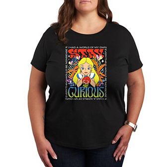 Disney's Alice in Wonderland Plus Stay Curious Graphic Tee