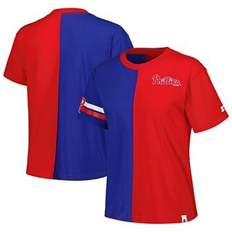 Women's Starter Red/Royal Philadelphia Phillies Power Move T-Shirt