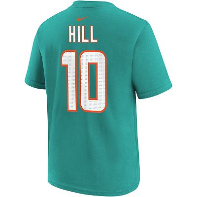 Youth Nike Tyreek Hill Aqua Miami Dolphins Player Name Number T