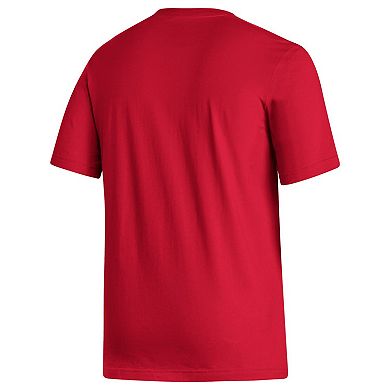 Men's adidas  Scarlet Nebraska Huskers Memorial Stadium 100th Anniversary Sideline Strategy Fresh T-Shirt