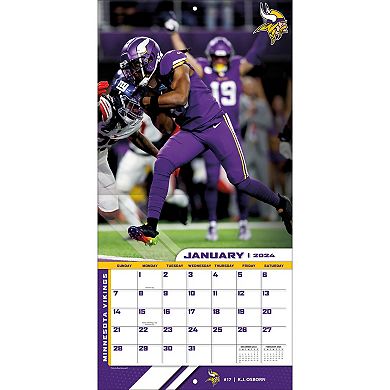 Minnesota Vikings 2024 12'' x 12'' Team Wall Calendar