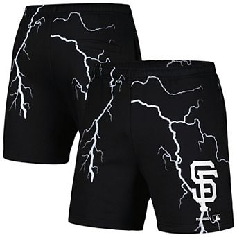 Men's PLEASURES Black San Francisco Giants Lightning Shorts