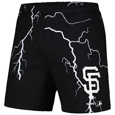 Men's PLEASURES Black San Francisco Giants Lightning Shorts