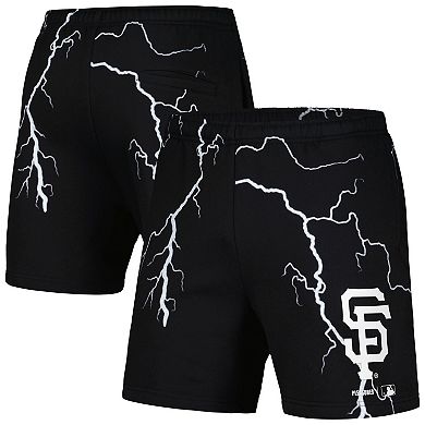 Men's PLEASURES Black San Francisco Giants Lightning Shorts