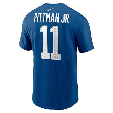 Men's Nike Michael Pittman Jr. Royal Indianapolis Colts Player Name & Number T-Shirt
