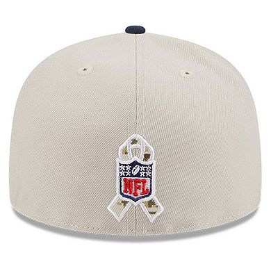 Men's New Era  Stone/Navy Dallas Cowboys 2023 Salute To Service 59FIFTY Fitted Hat