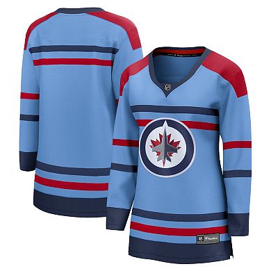 Women's Fanatics Branded  Light Blue Winnipeg Jets Anniversary Premier Breakaway Jersey