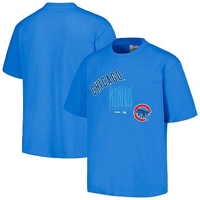 Men's PLEASURES Royal Chicago Cubs Repurpose T-Shirt