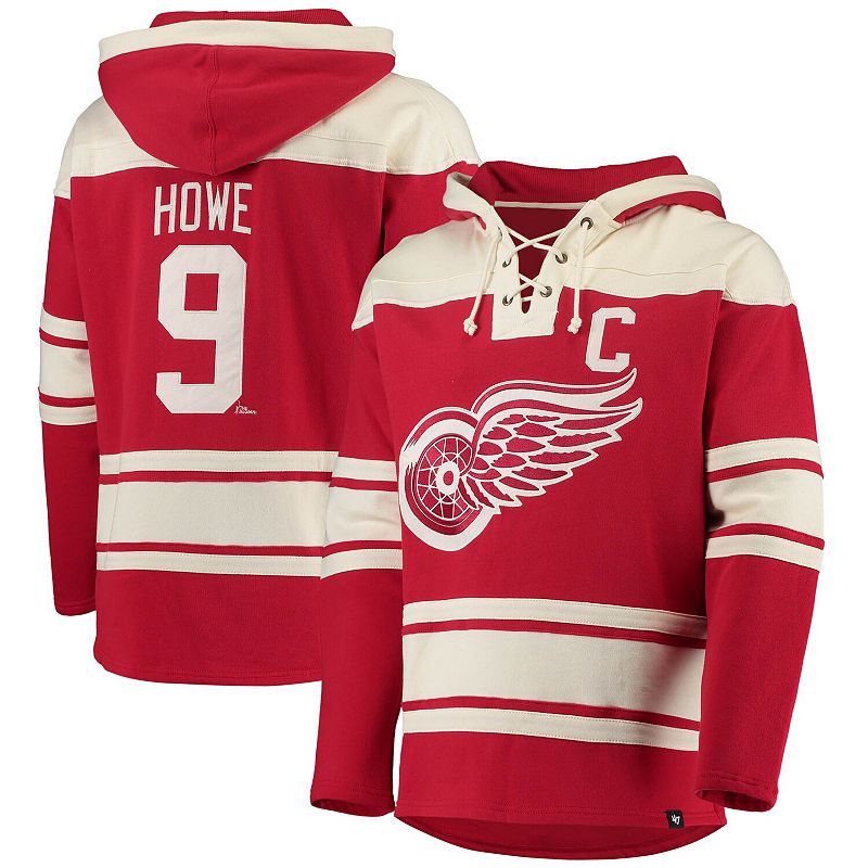 UPC 194165154576 product image for Men's '47 Gordie Howe Red Detroit Red Wings Retired Player Name & Number Lacer P | upcitemdb.com