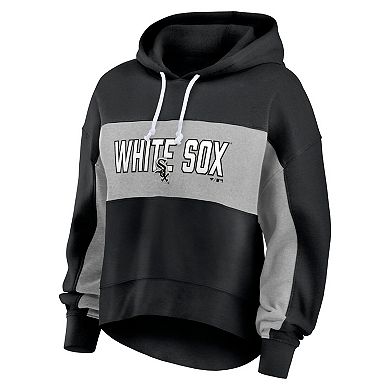 Women's Fanatics Branded Black Chicago White Sox Filled Stat Sheet Pullover Hoodie