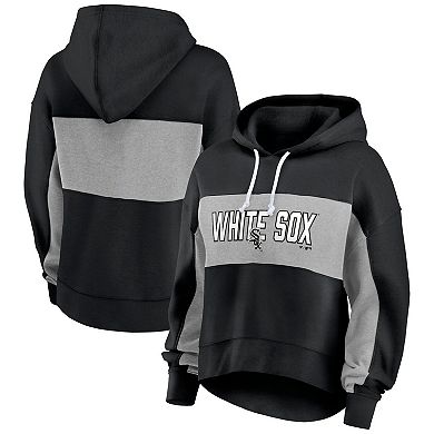 Women's Fanatics Branded Black Chicago White Sox Filled Stat Sheet Pullover Hoodie