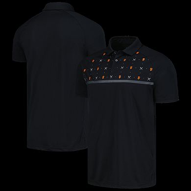 Men's Levelwear Black San Francisco Giants Sector Batter Up Raglan Polo