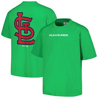 Men's PLEASURES Green St. Louis Cardinals Ballpark T-Shirt