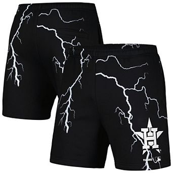 Men's PLEASURES Black Houston Astros Lightning Shorts