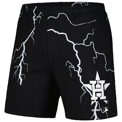 Men's PLEASURES Black Houston Astros Lightning Shorts