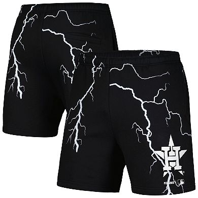 Men's PLEASURES Black Houston Astros Lightning Shorts