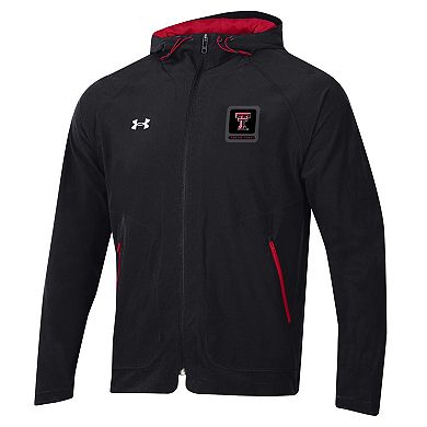 Men's Under Armour Black Texas Tech Red Raiders Unstoppable Raglan Full-Zip Jacket