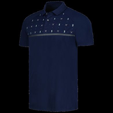 Men's Levelwear Navy Seattle Mariners Sector Batter Up Raglan Polo