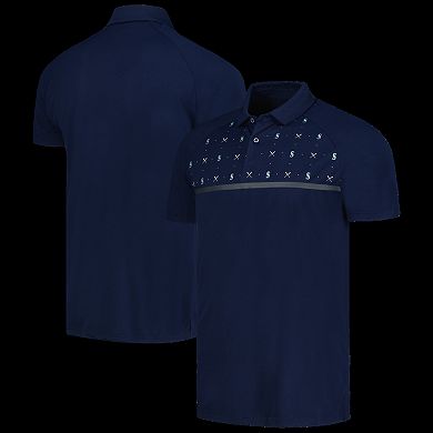 Men's Levelwear Navy Seattle Mariners Sector Batter Up Raglan Polo