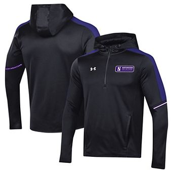 Men's Under Armour Black Northwestern Wildcats 2023 Sideline Quarter-Zip Hoodie