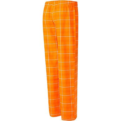 Women's Concepts Sport Orange/White Clemson Tigers Arctic T-Shirt & Flannel Pants Sleep Set