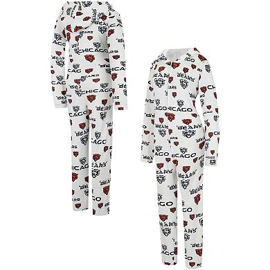 Women's Concepts Sport Cream Chicago Bears Docket Hoodie Full-Zip Union Suit
