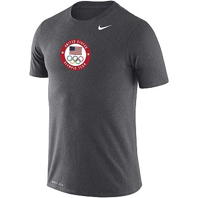 Men's Nike Heather Charcoal Team USA Legend Performance T-Shirt