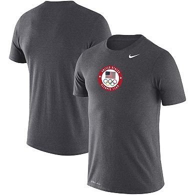 Men's Nike Heather Charcoal Team USA Legend Performance T-Shirt