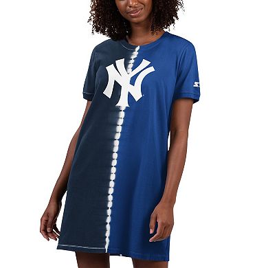 Women's Starter Navy/Royal New York Yankees Ace Tie-Dye Sneaker Dress