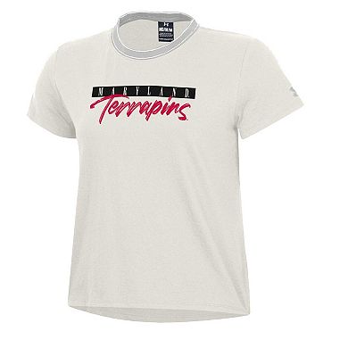 Women's Under Armour Cream Maryland Terrapins Iconic T-Shirt