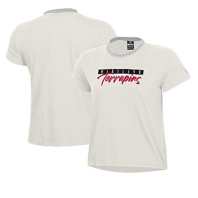 Women's Under Armour Cream Maryland Terrapins Iconic T-Shirt