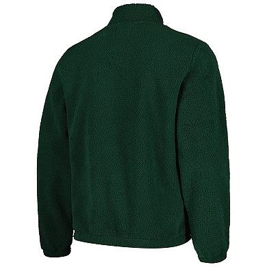 Men's G-III Sports by Carl Banks Green Michigan State Spartans Pinch Runner Half-Zip Top