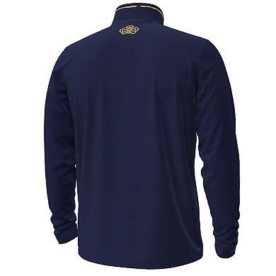 Men's Under Armour Navy Notre Dame Fighting Irish 2023 Aer Lingus College Football Classic Quarter-Zip Pullover Top