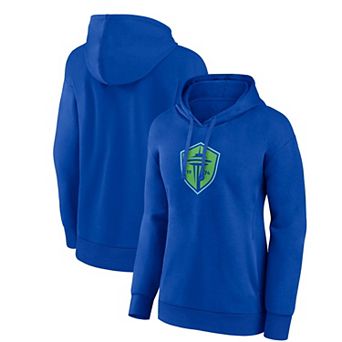 Women's Fanatics Branded Blue Seattle Sounders FC Primary Logo Pullover Hoodie