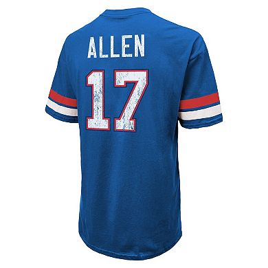 Men's Majestic Threads Josh Allen Royal Buffalo Bills Name & Number Oversize Fit T-Shirt