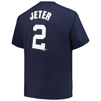 Men's Derek Jeter Navy New York Yankees Big & Tall Name & Number T-Shirt