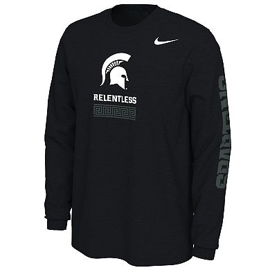 Men's Nike Black Michigan State Spartans Alternate Long Sleeve T-Shirt