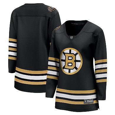 Women's Fanatics Branded Black Boston Bruins 100th Anniversary Premier Breakaway Jersey